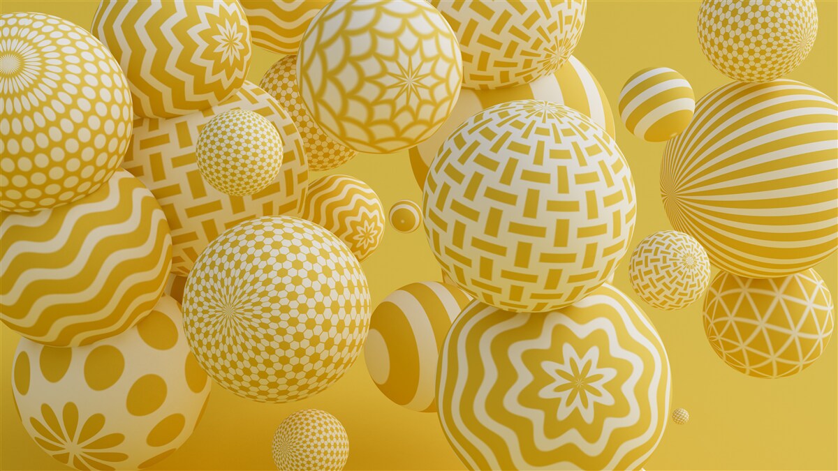 Fototapet bile galbene cu dungi