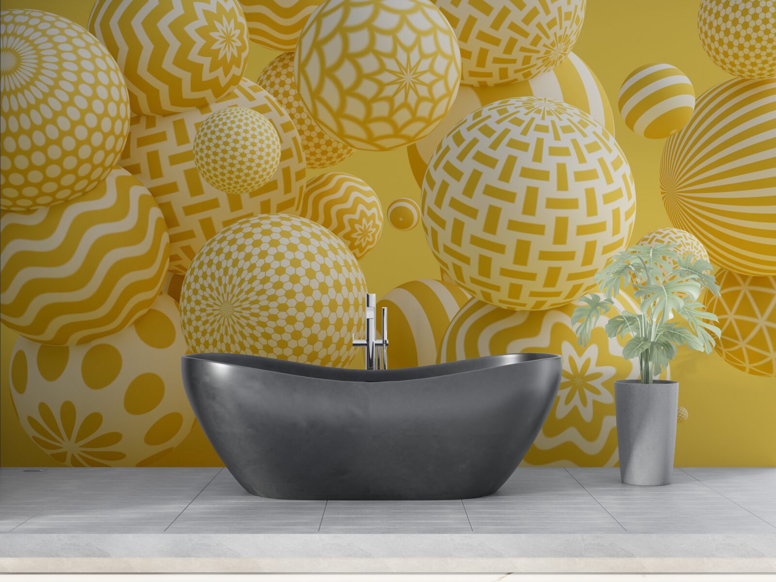 Fototapet bile galbene cu dungi