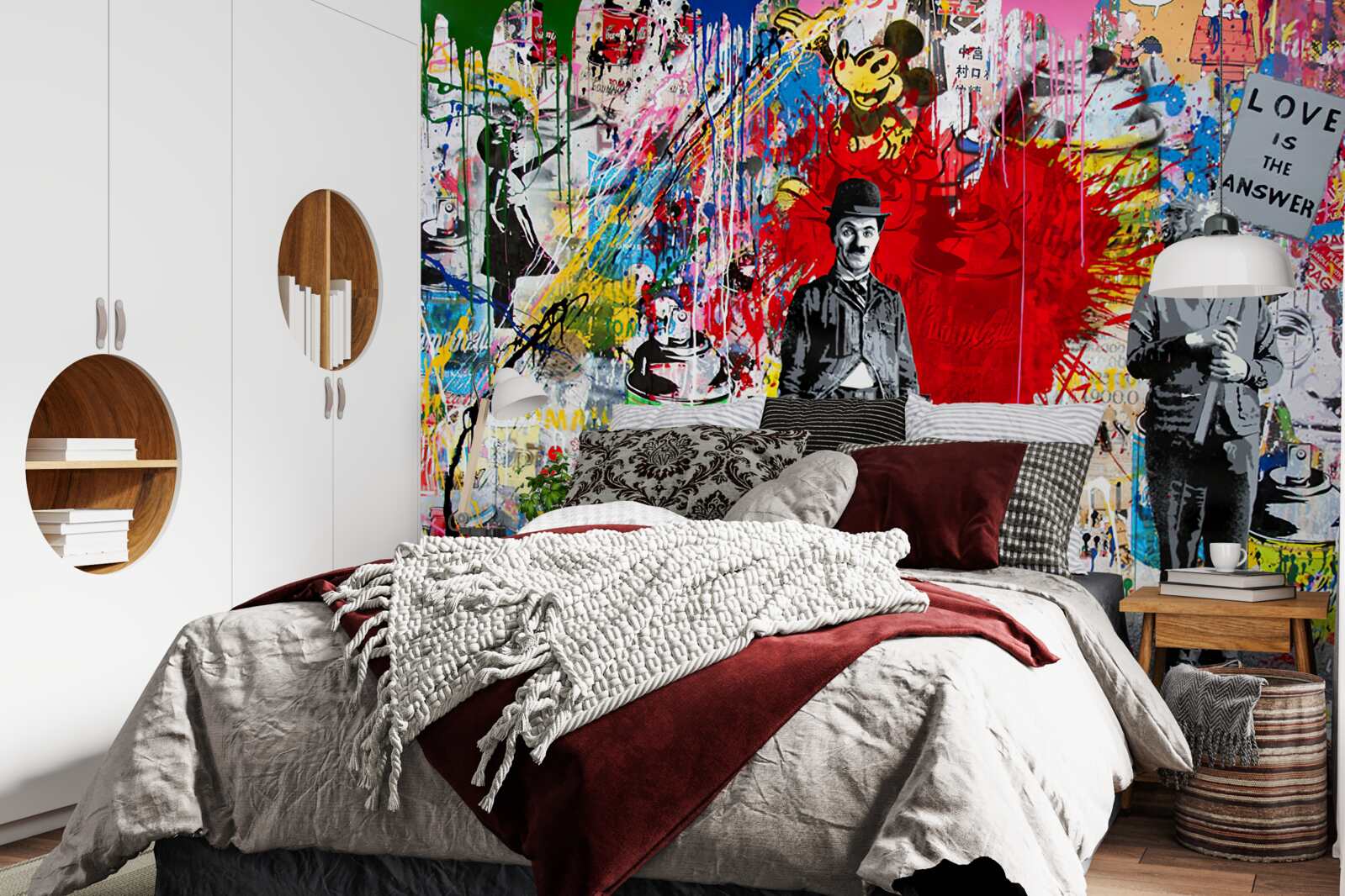 Fototapet charlie chaplin și einstein