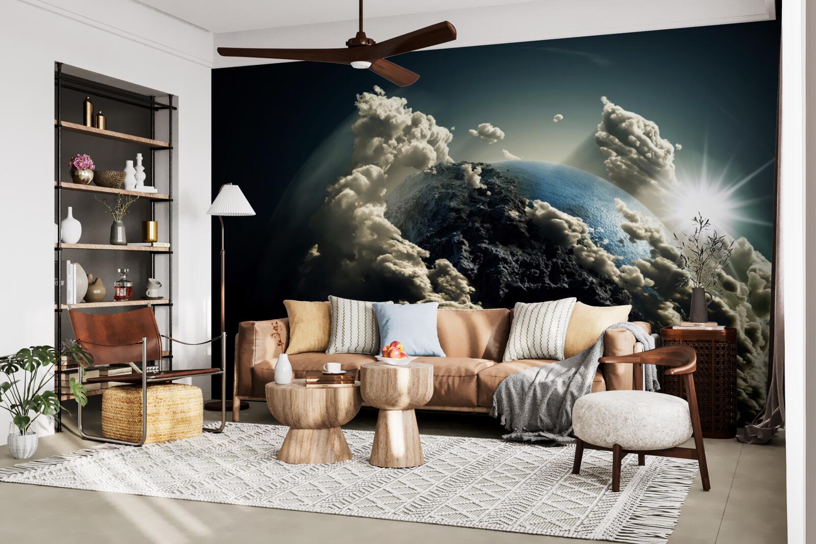 Fototapet norii înconjoară pământul