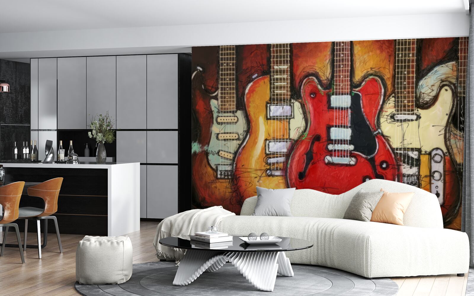 Fototapet chitare de diferite modele