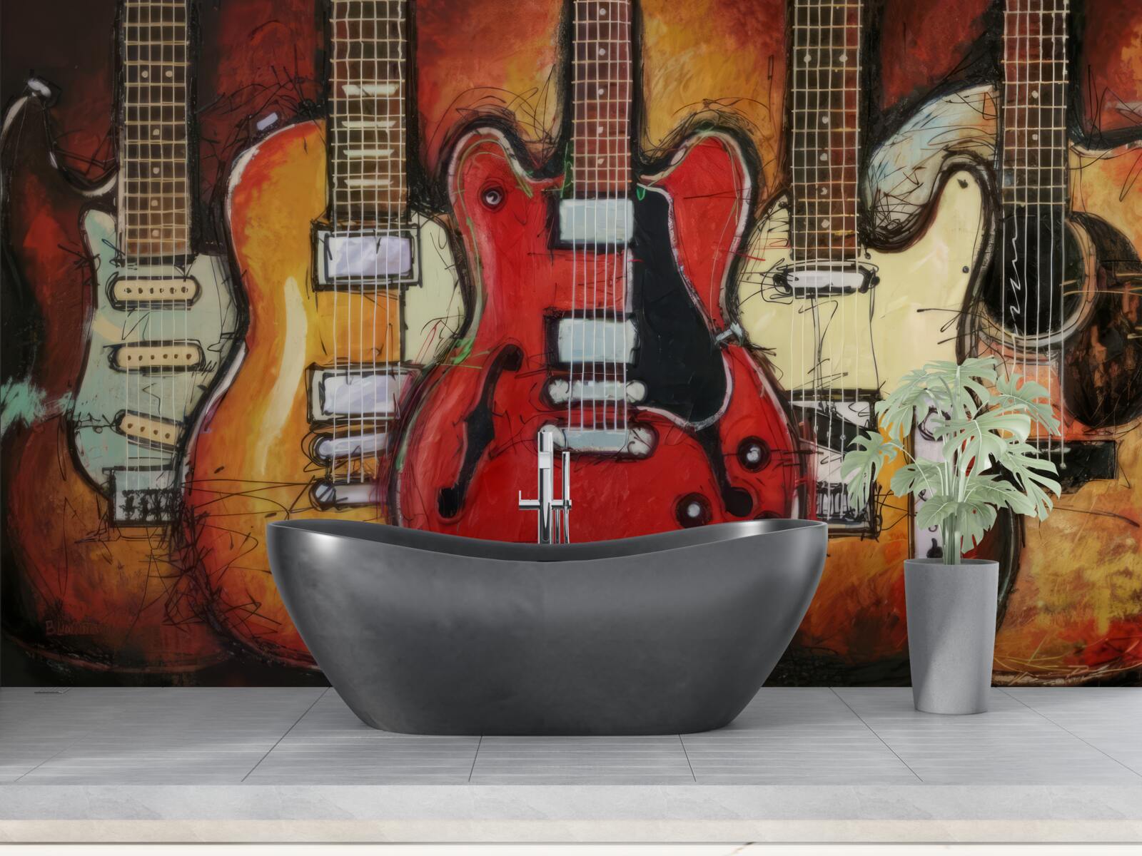 Fototapet chitare de diferite modele