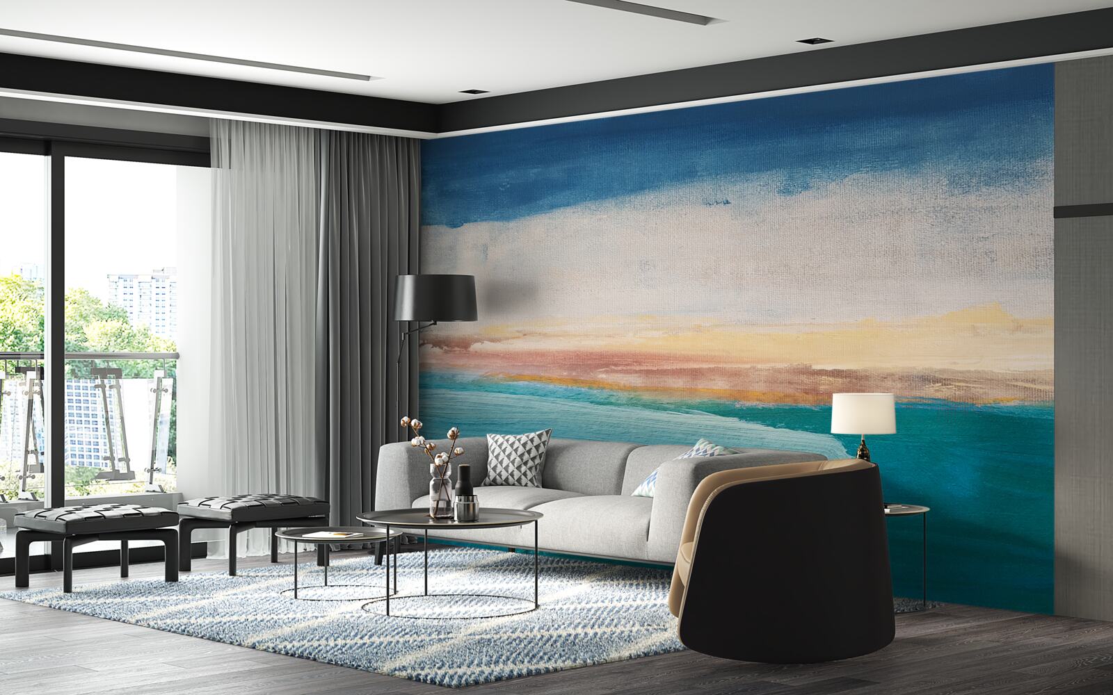 Fototapet lovituri de vopsea în culori diferite