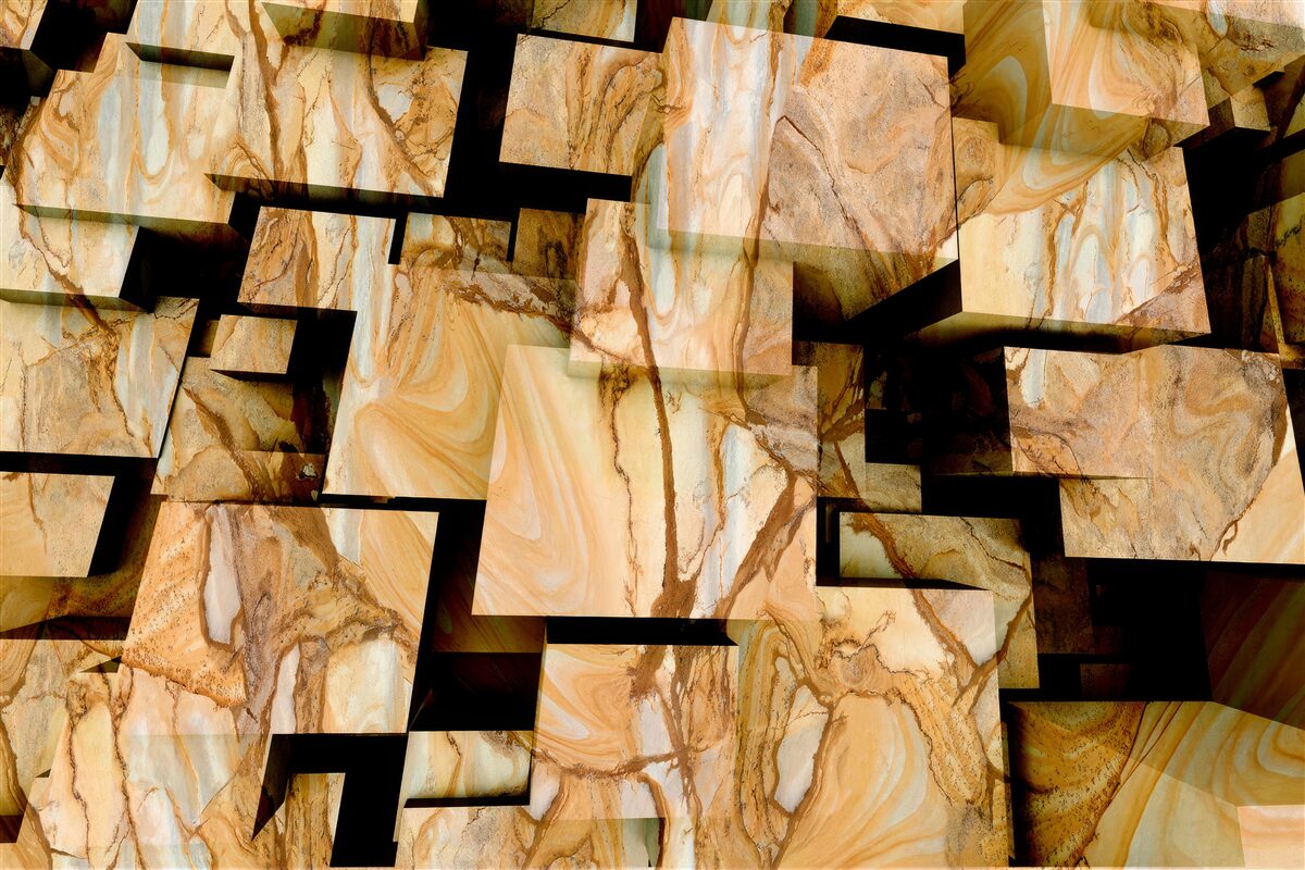 Fototapet pătrate tridimensionale maro