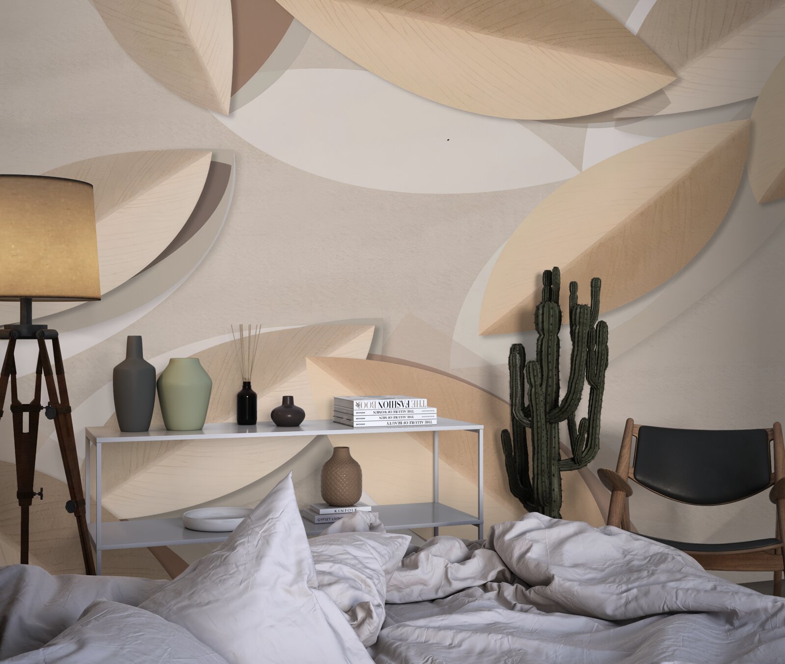 Fototapet frunzele sunt mari și maro