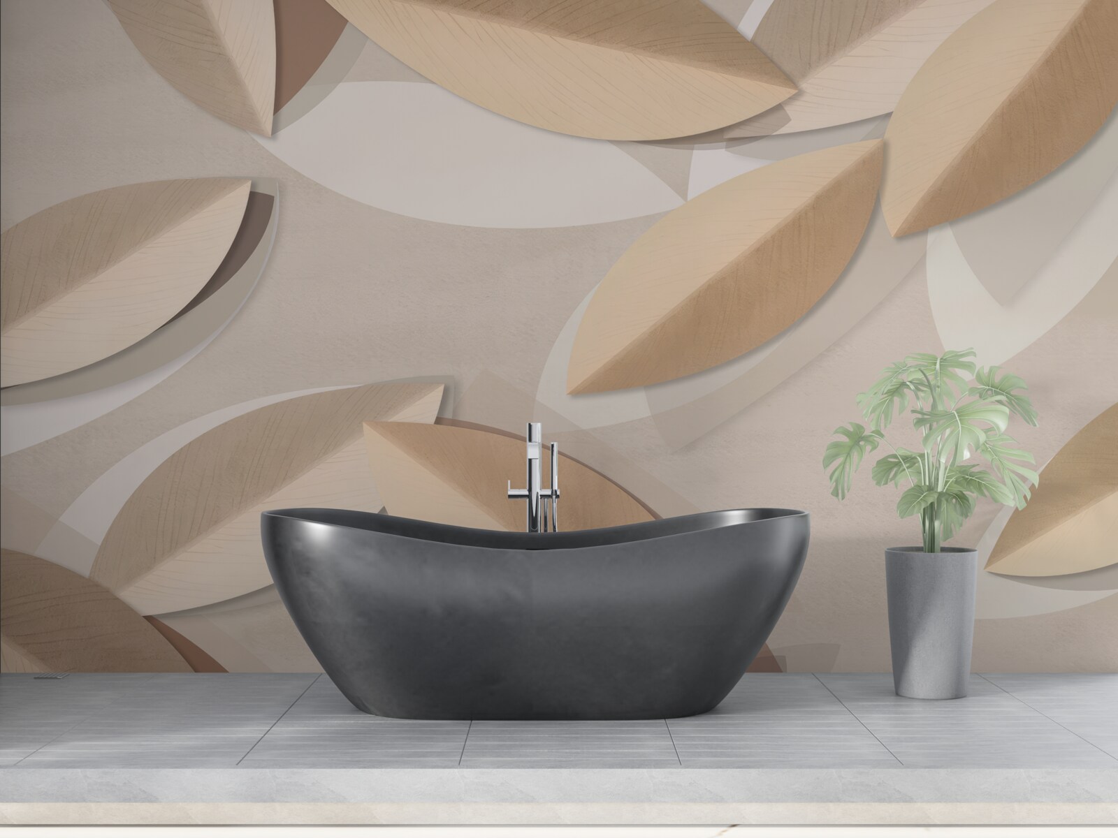 Fototapet frunzele sunt mari și maro