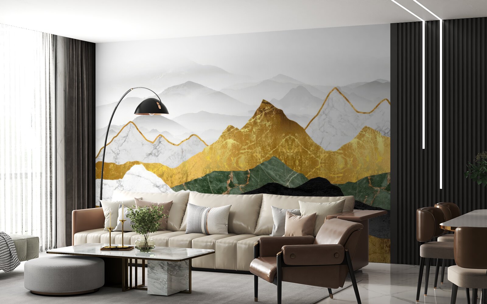 Fototapet dungi în culori diferite pe un fundal de marmură