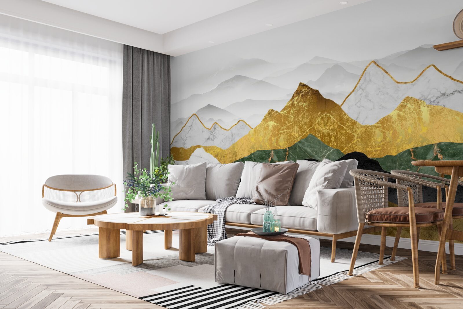 Fototapet dungi în culori diferite pe un fundal de marmură