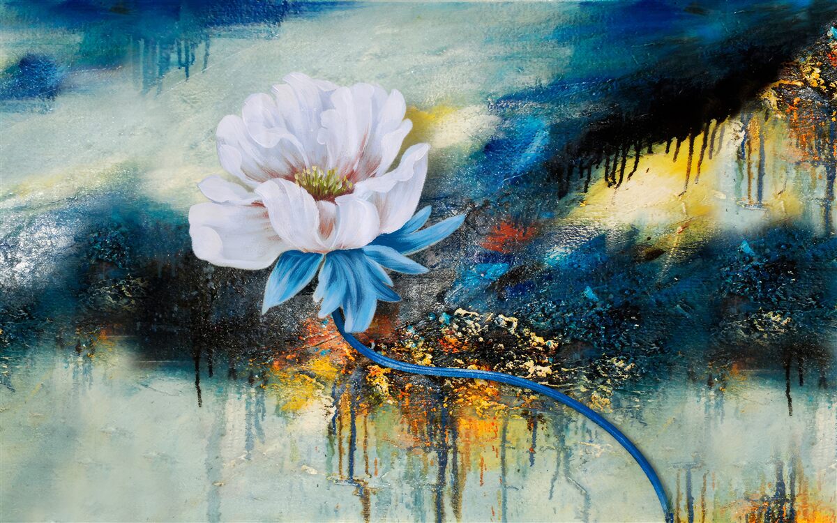 Fototapet floare albă mare