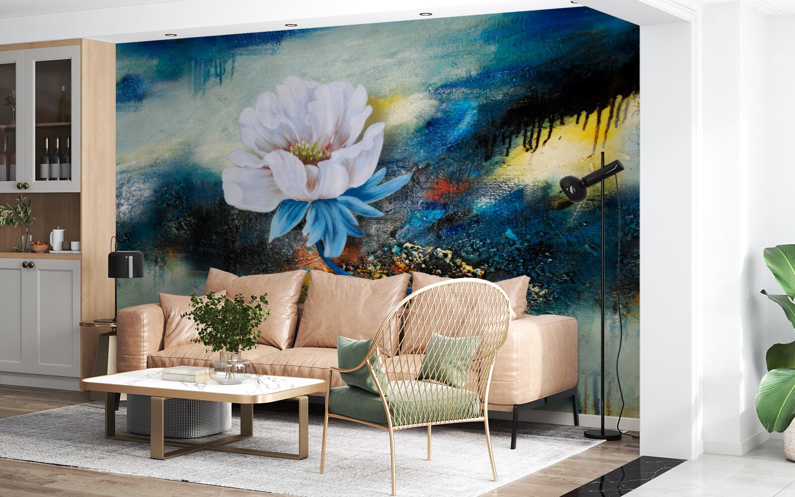 Fototapet floare albă mare