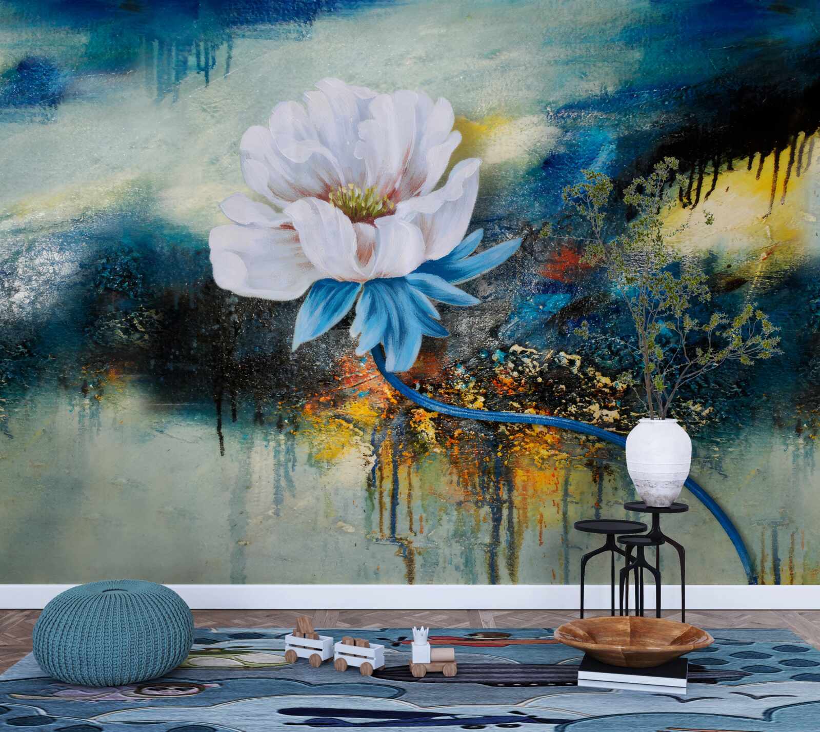 Fototapet floare albă mare