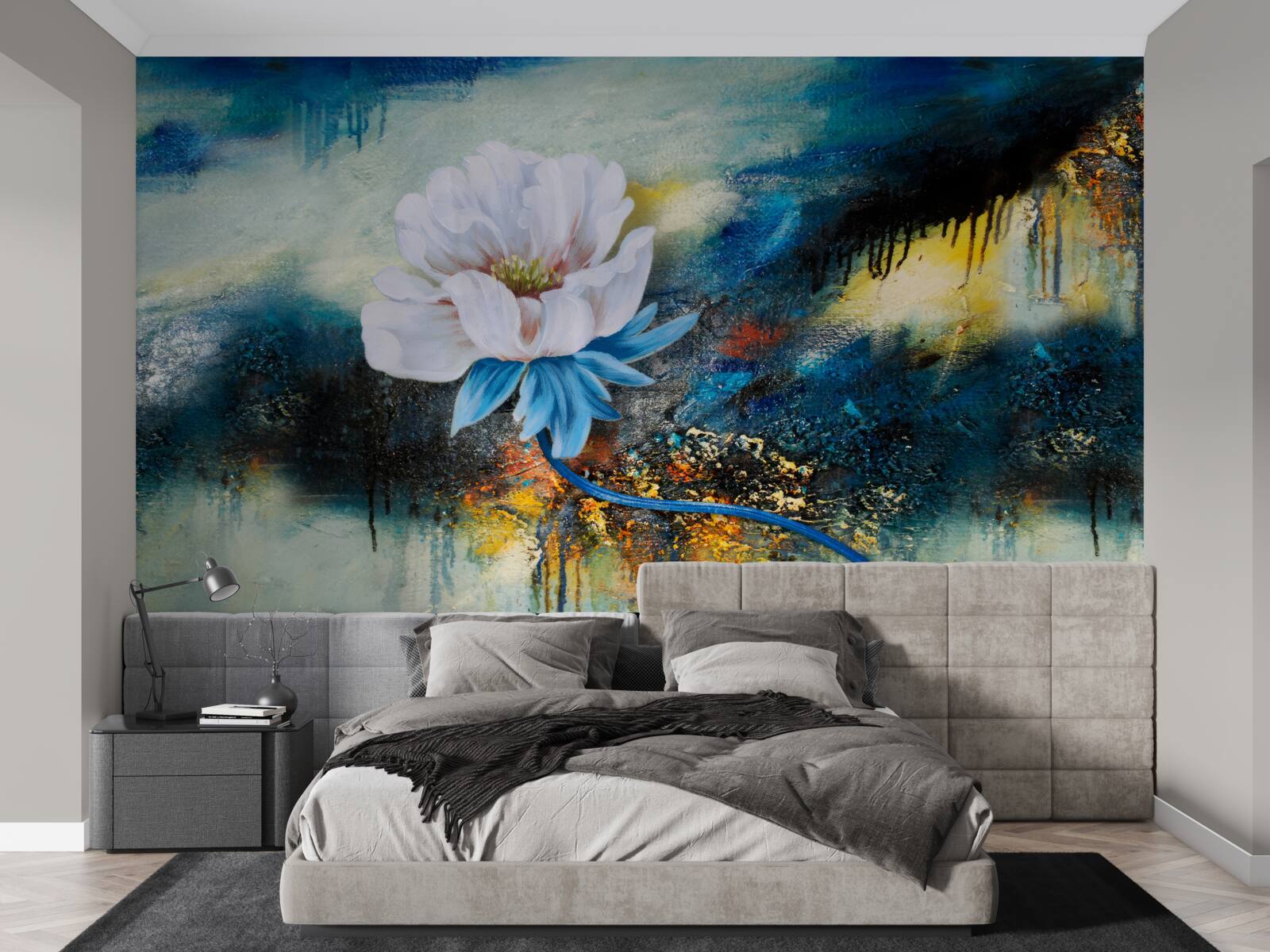 Fototapet floare albă mare