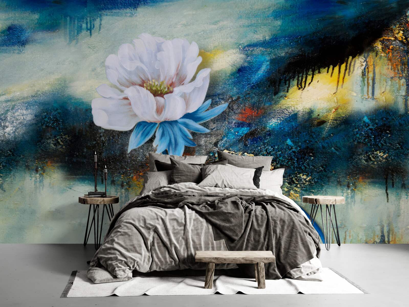 Fototapet floare albă mare