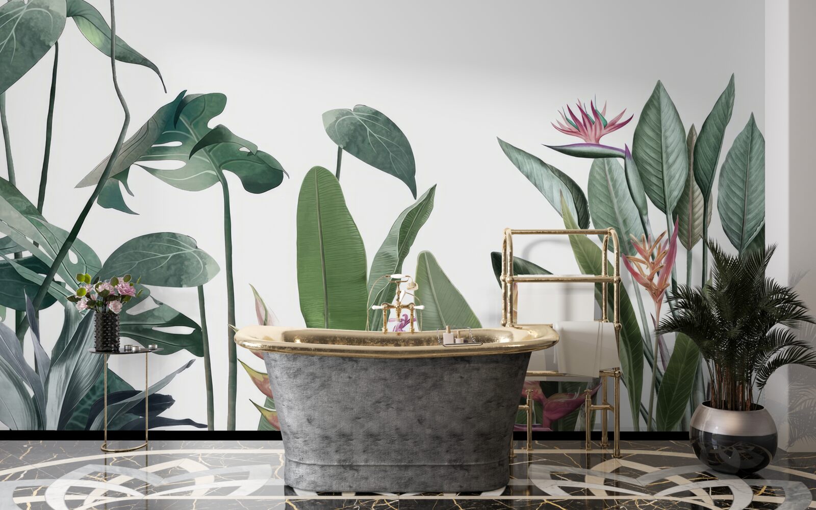 Fototapet frunze de diferite plante tropicale