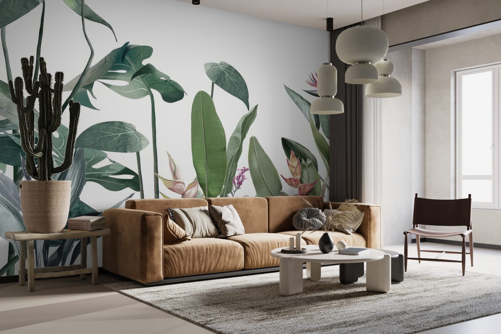 Fototapet frunze de diferite plante tropicale