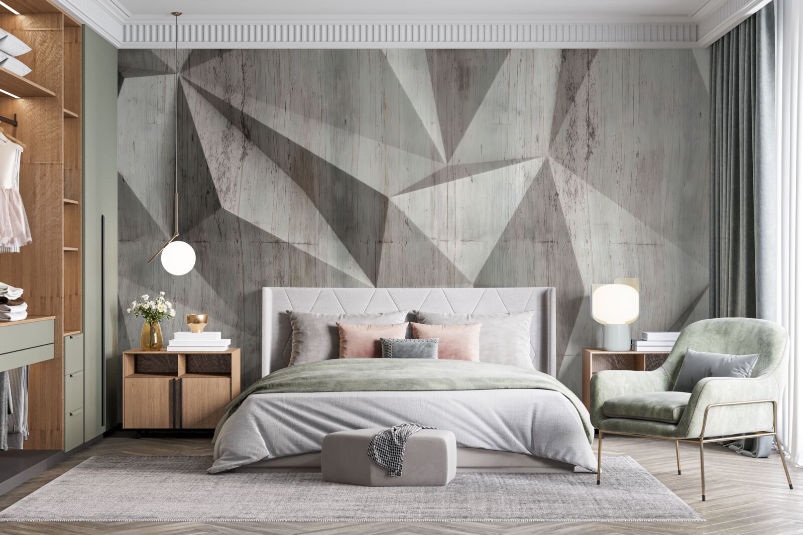 Fototapet suprafață cu forme geometrice convexe