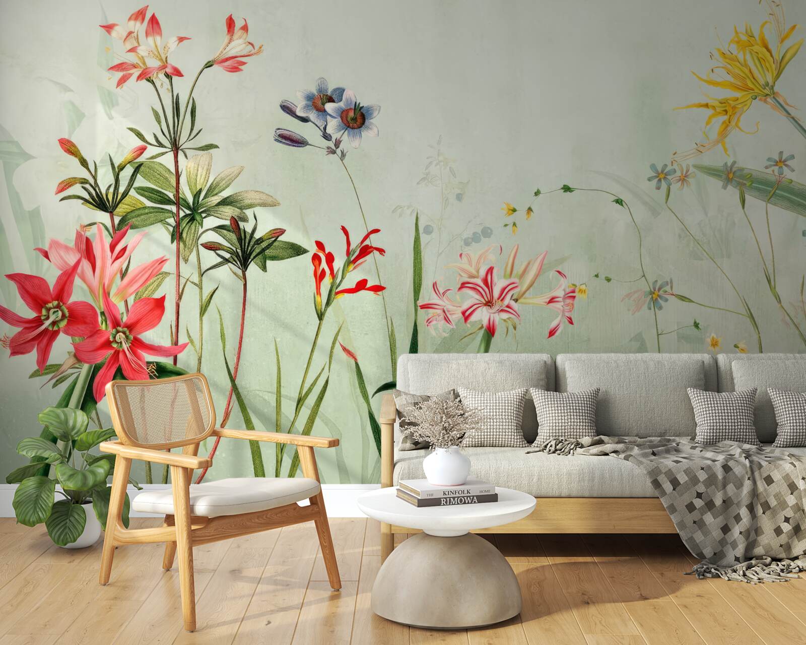 Fototapet ceața a învăluit florile