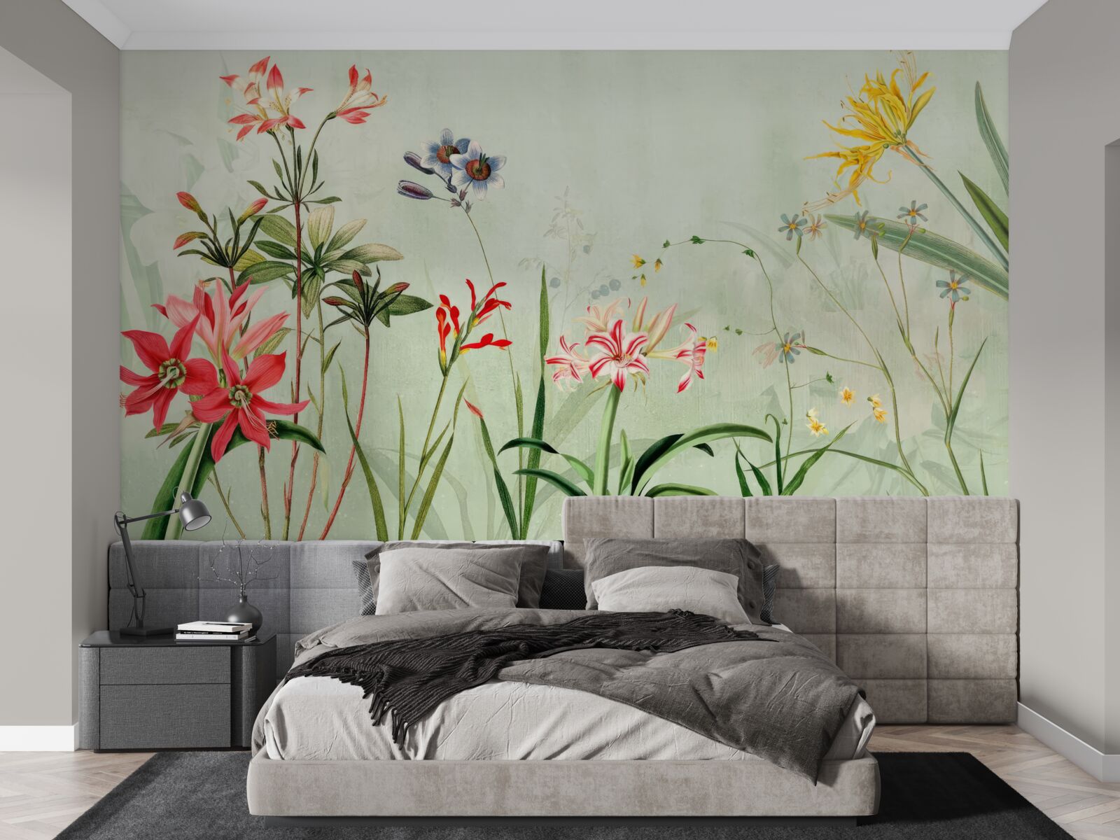 Fototapet ceața a învăluit florile