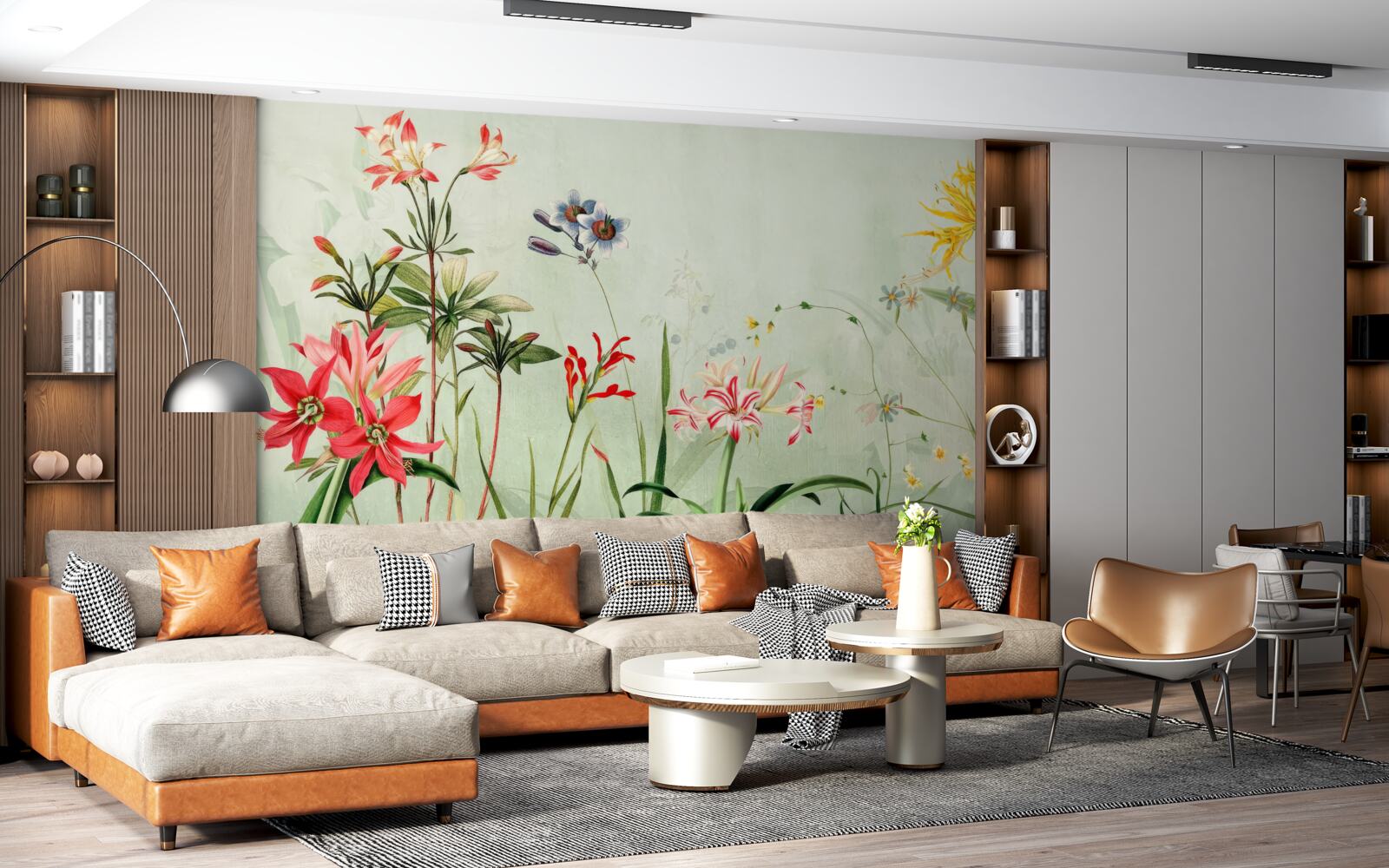 Fototapet ceața a învăluit florile