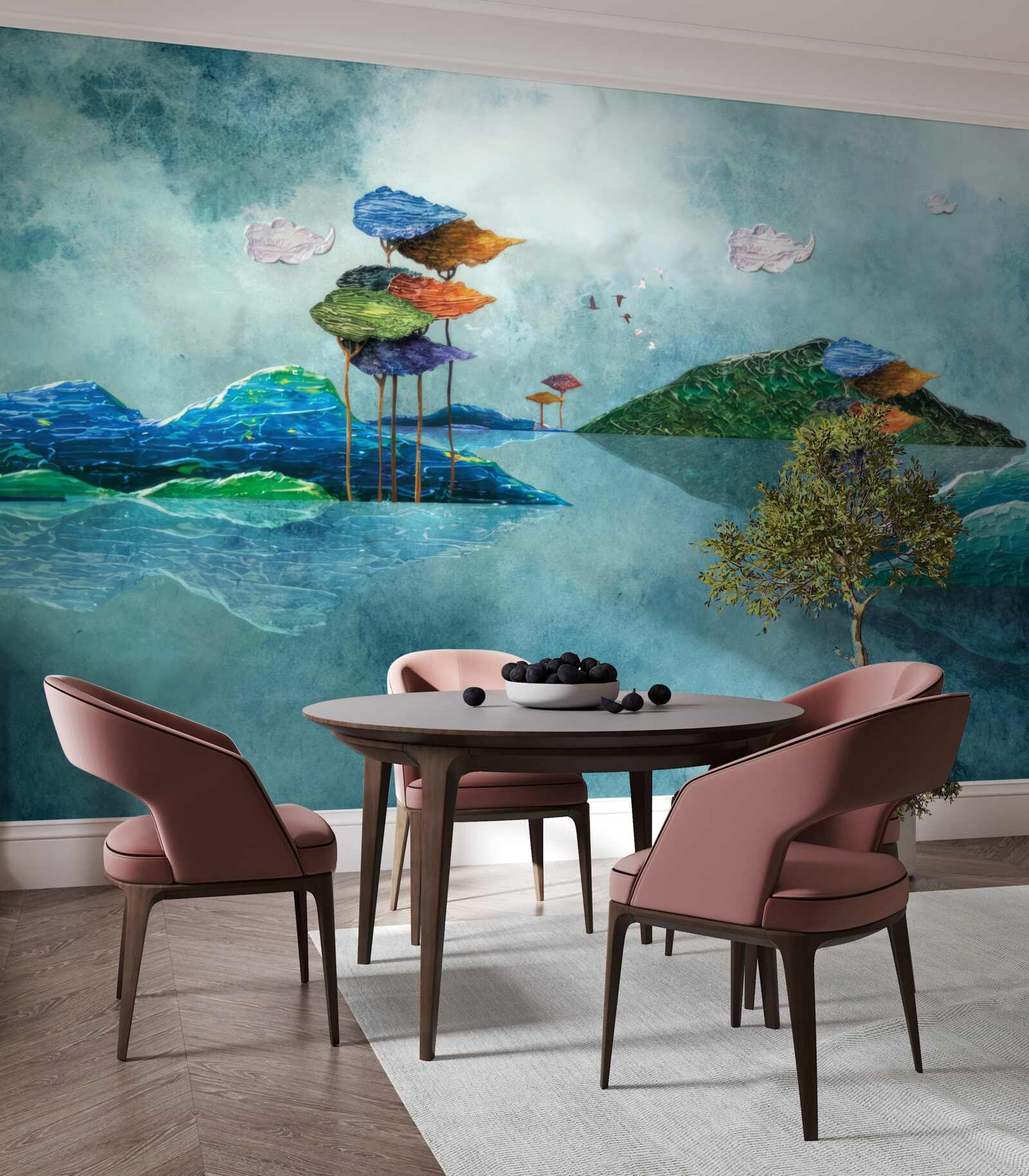 Fototapet insula descrisă în pictură