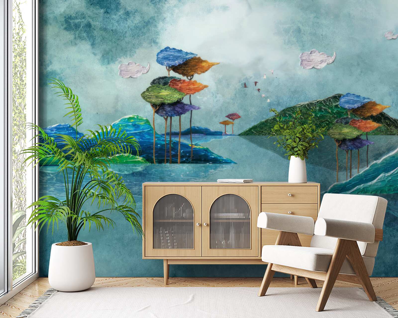 Fototapet insula descrisă în pictură