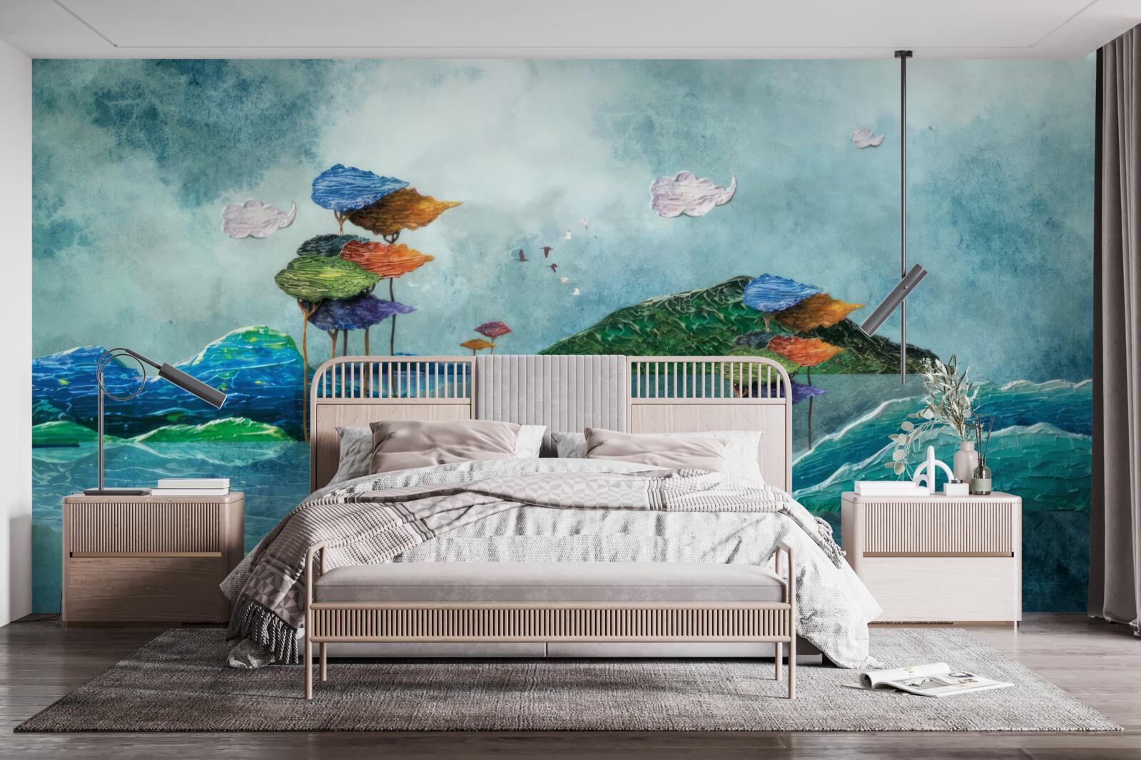 Fototapet insula descrisă în pictură