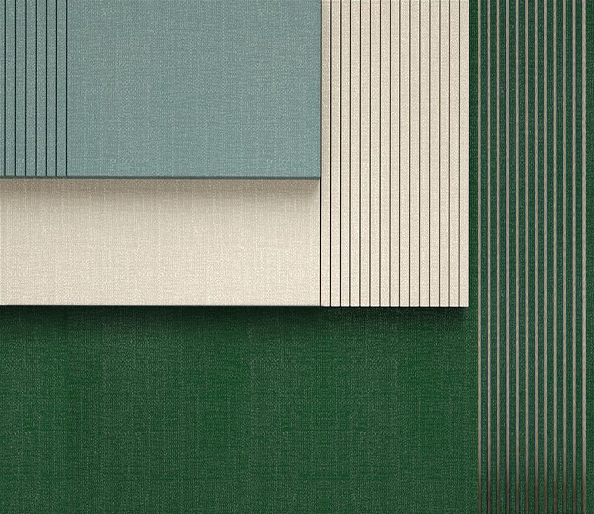 Fototapet pătrate în albastru, bej și verde