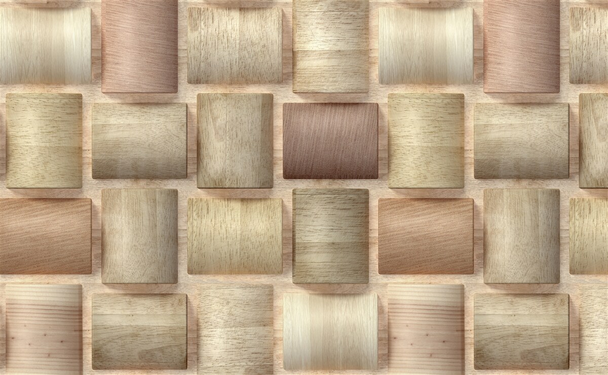 Fototapet dreptunghiuri de volum în culori diferite