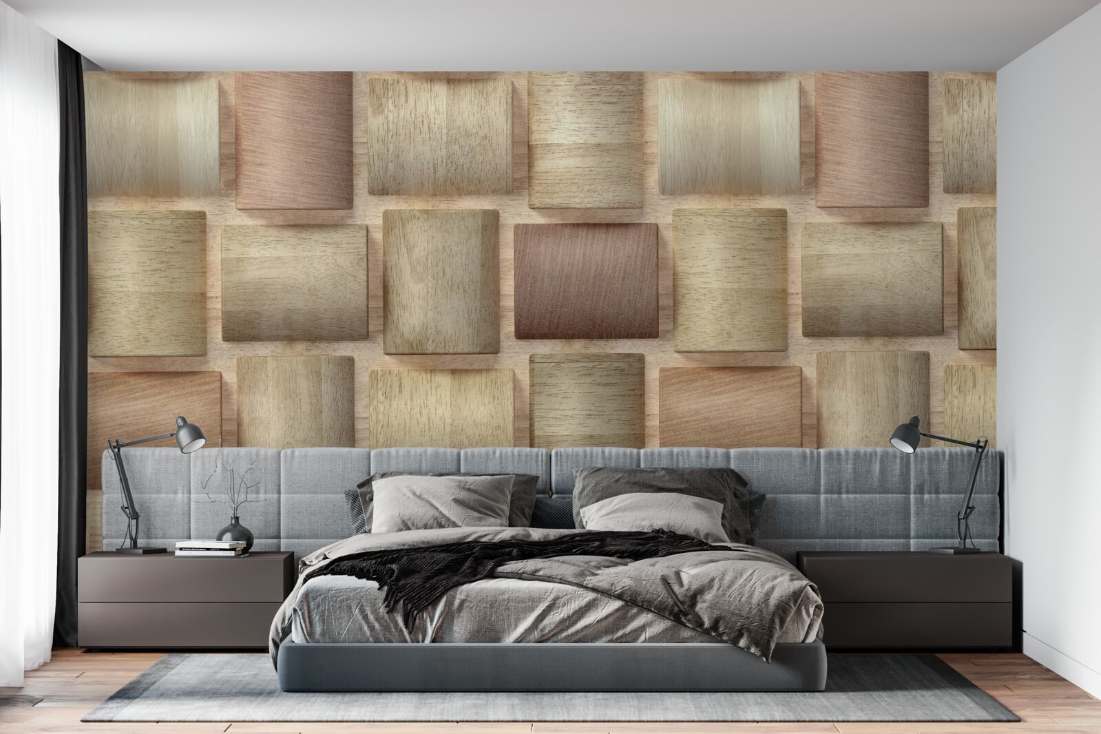 Fototapet dreptunghiuri de volum în culori diferite