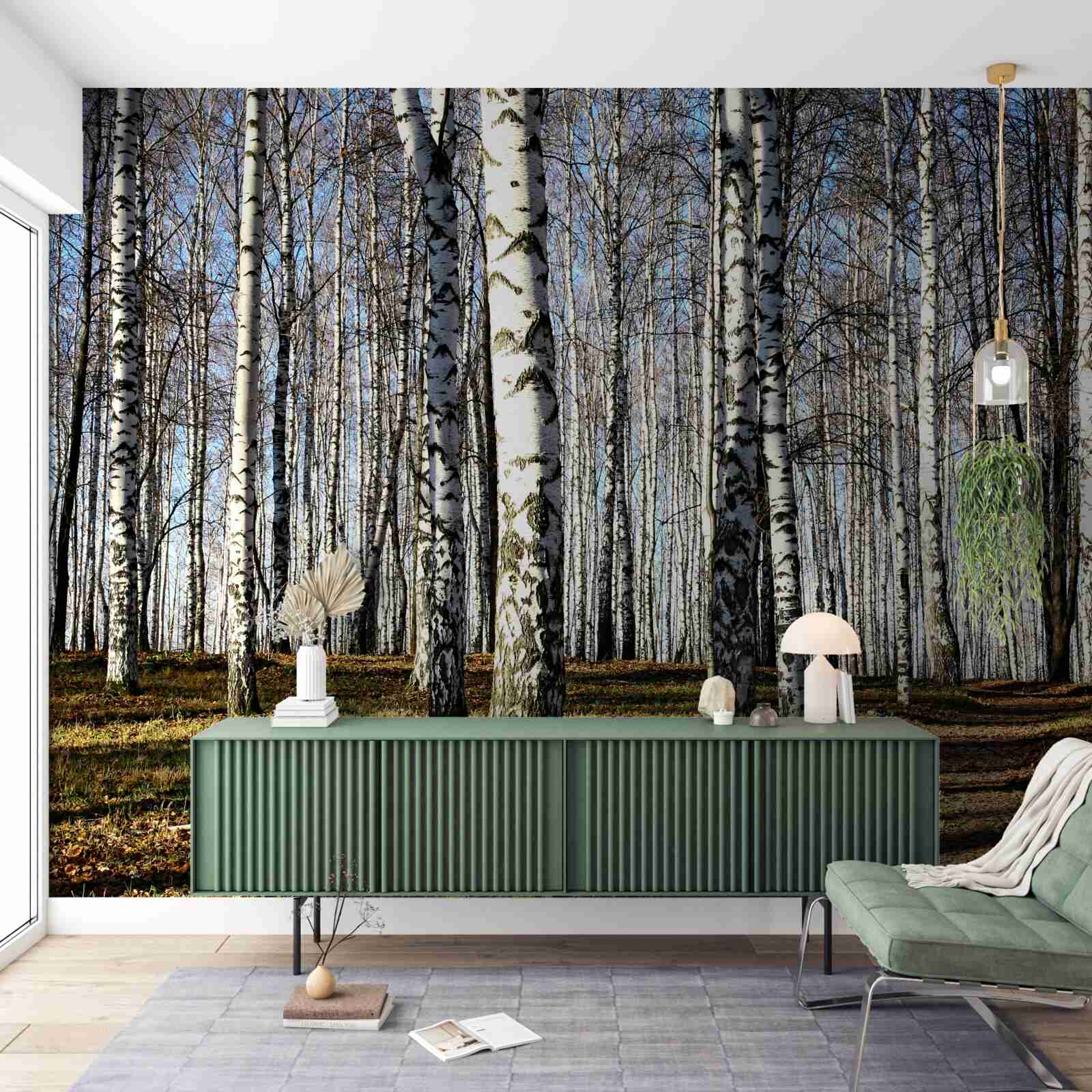 Fototapet frunzele au căzut din copaci