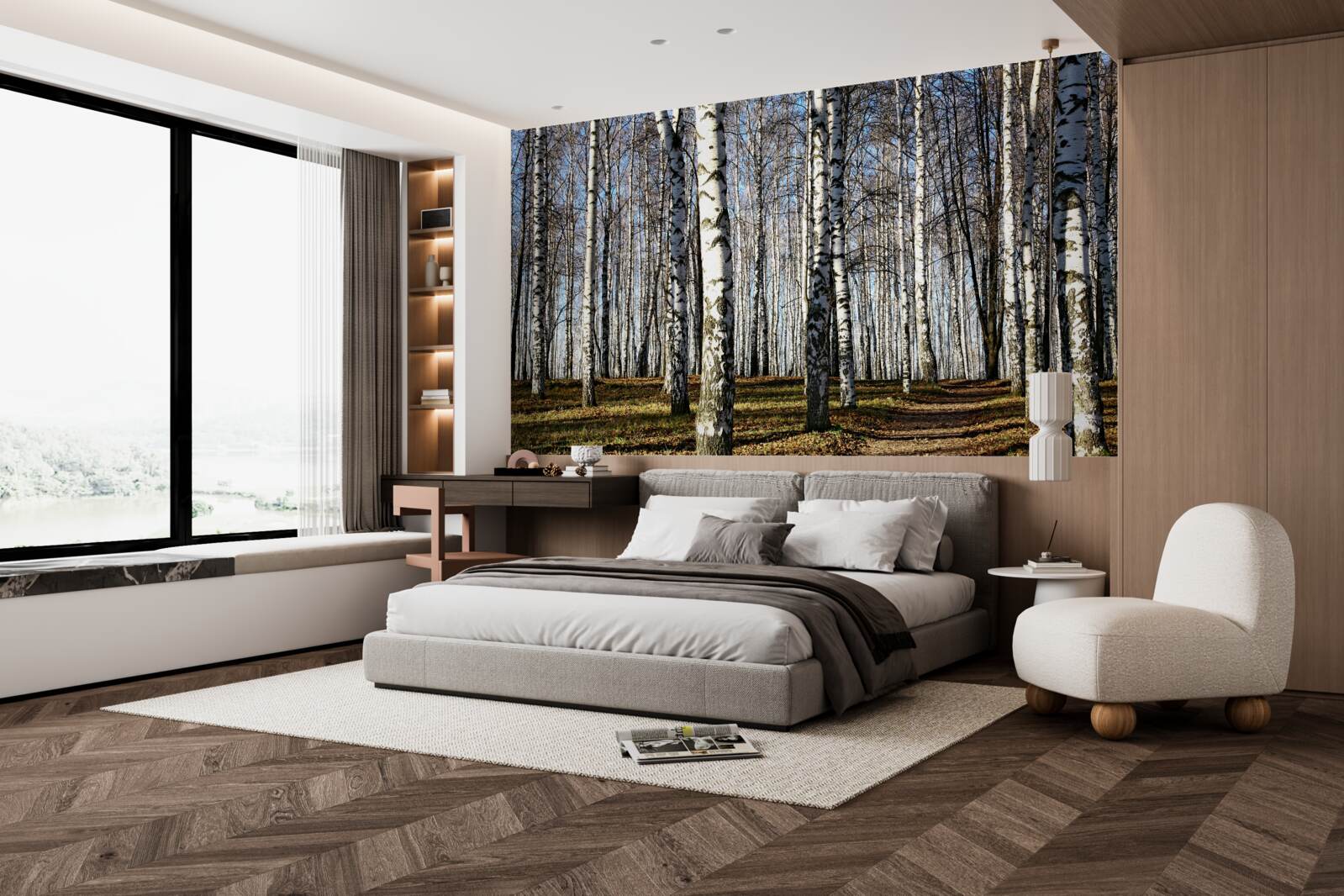 Fototapet frunzele au căzut din copaci