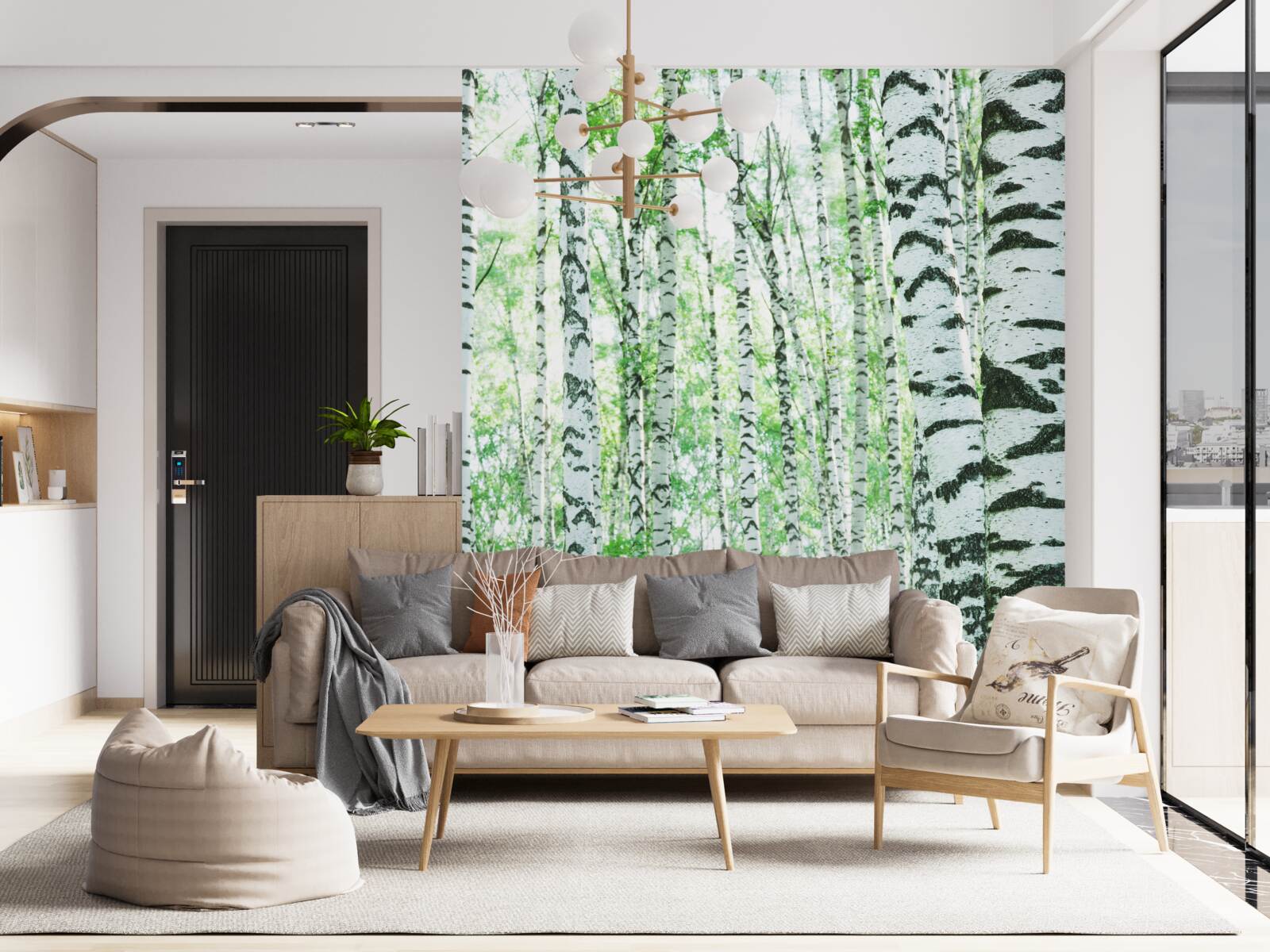 Fototapet mesteacăn ușor