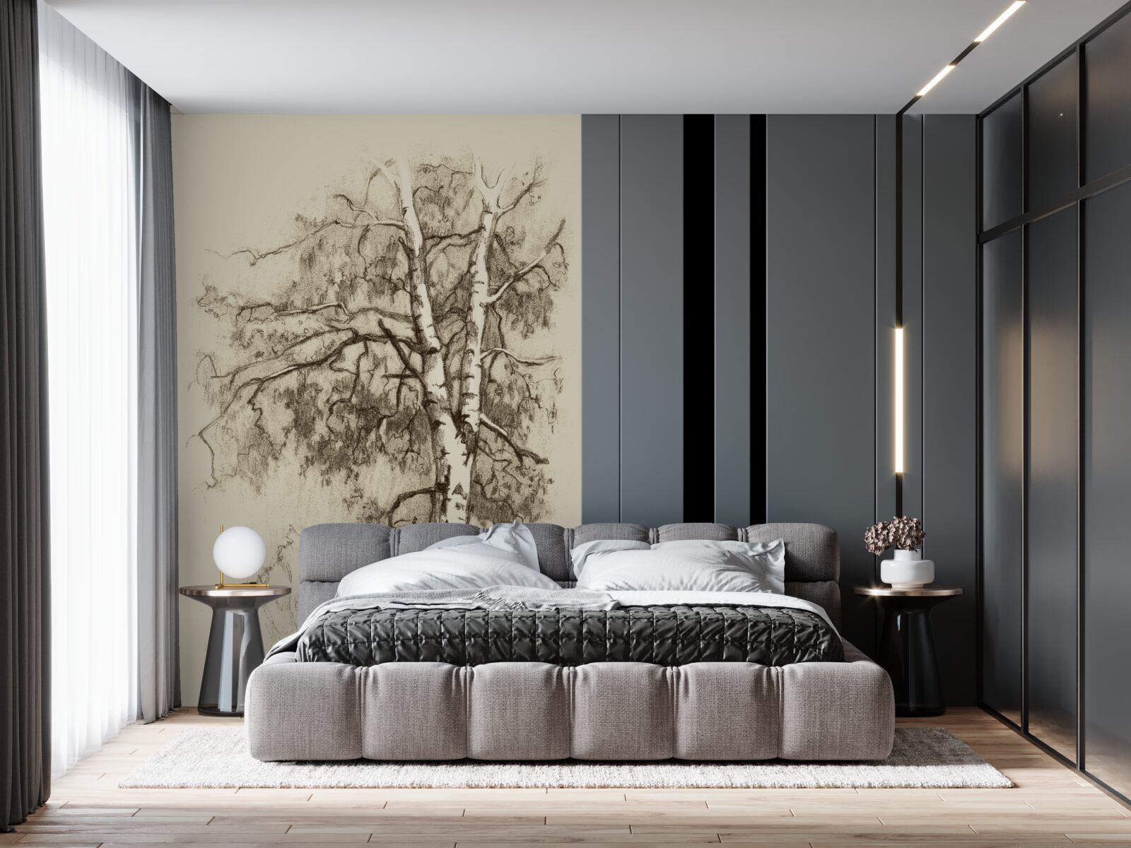 Fototapet mesteacăn în imagine