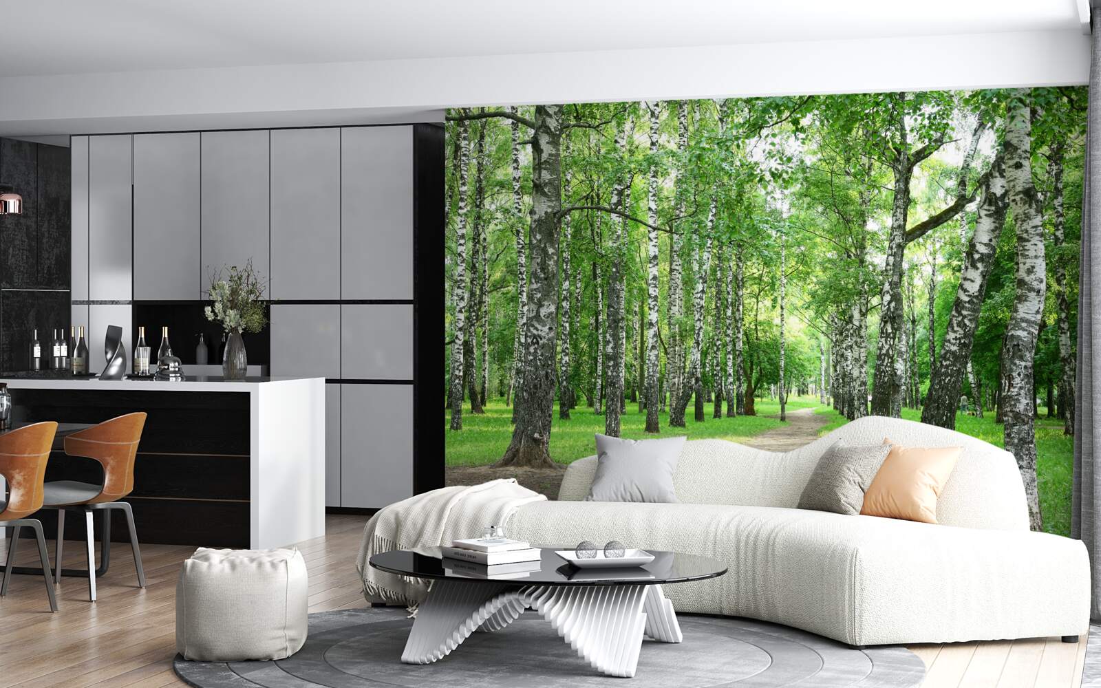 Fototapet poteca care duce la livadă