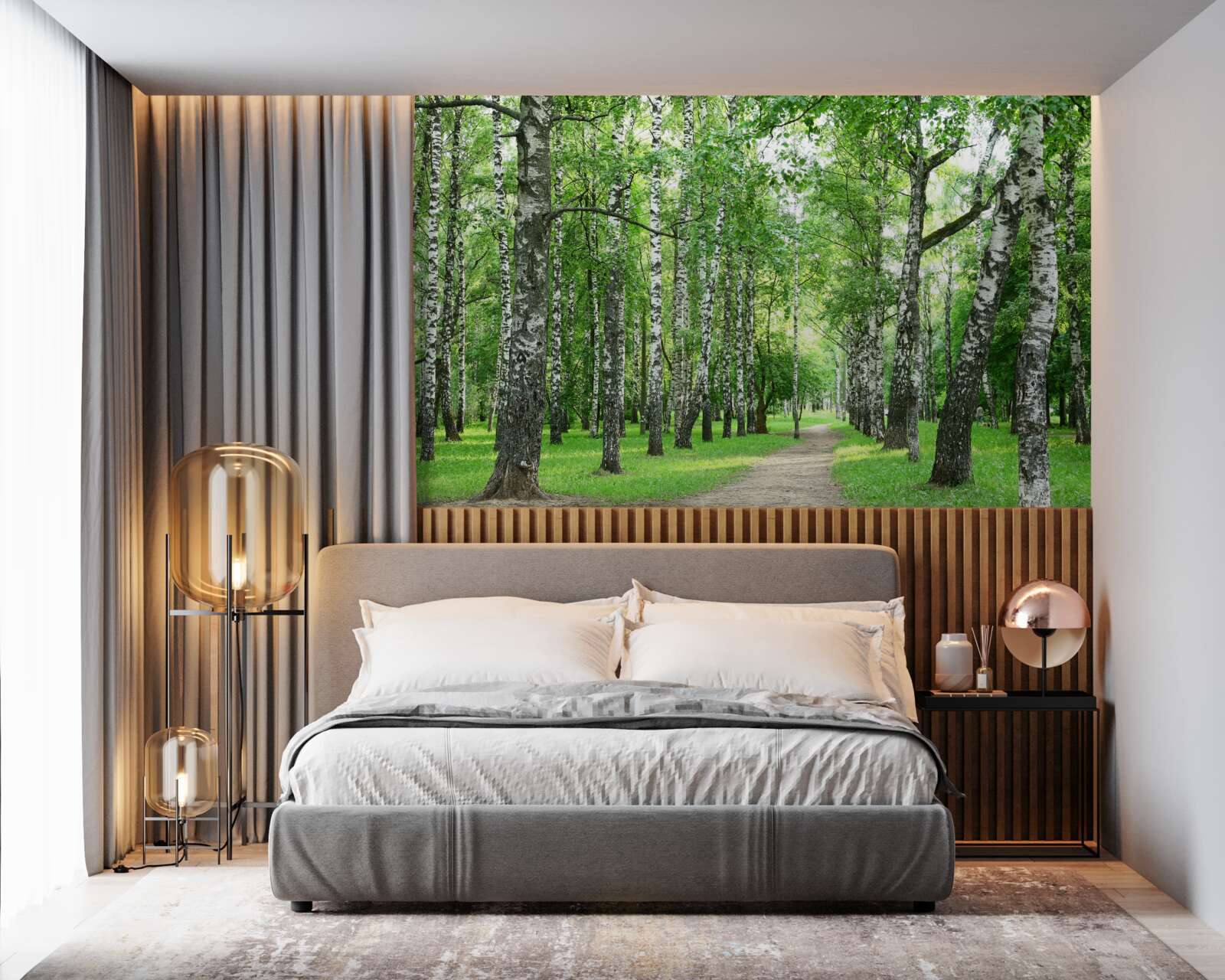 Fototapet poteca care duce la livadă