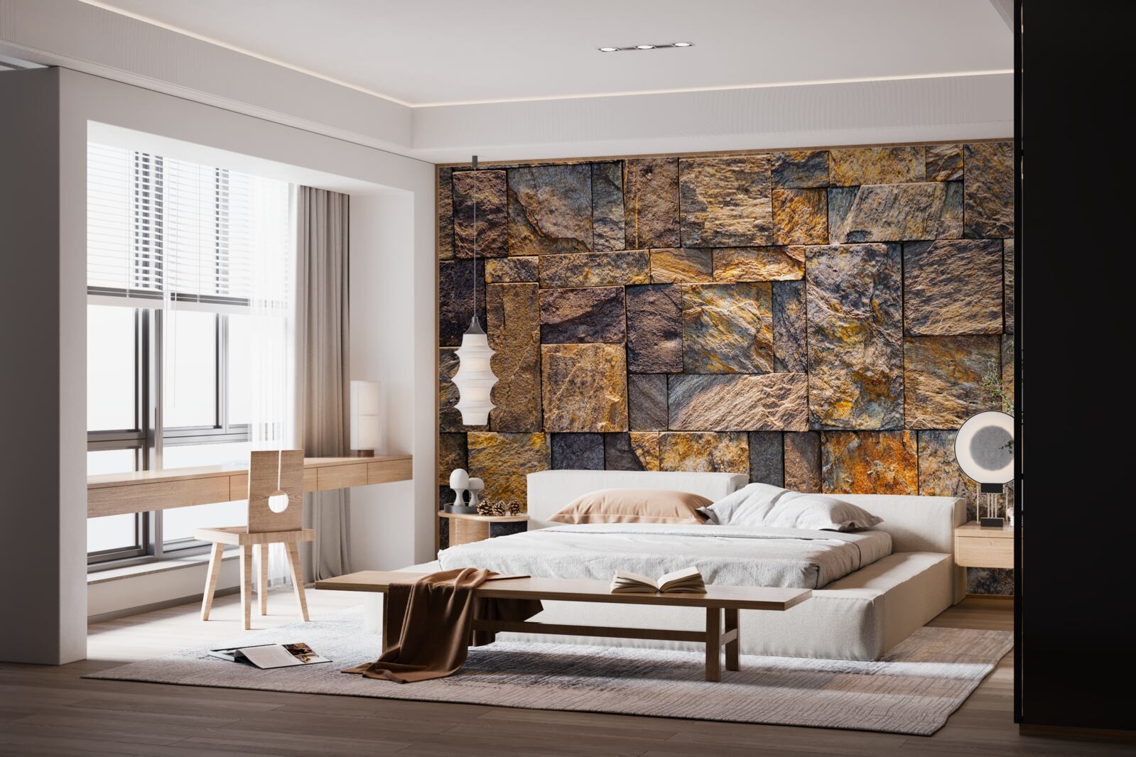 Fototapet figuri sub formă de dreptunghiuri și pătrate de diferite dimensiuni