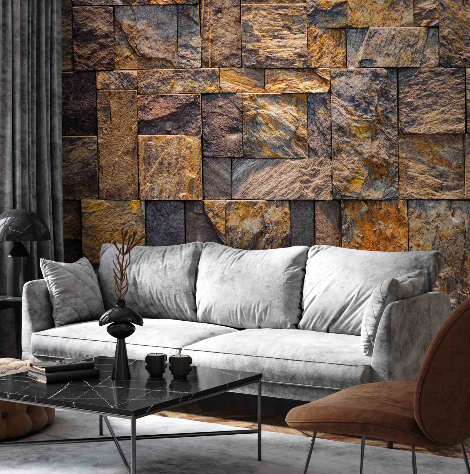 Fototapet figuri sub formă de dreptunghiuri și pătrate de diferite dimensiuni