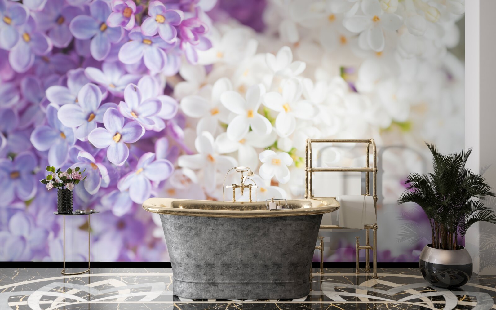 Fototapet liliac în floare primăvara