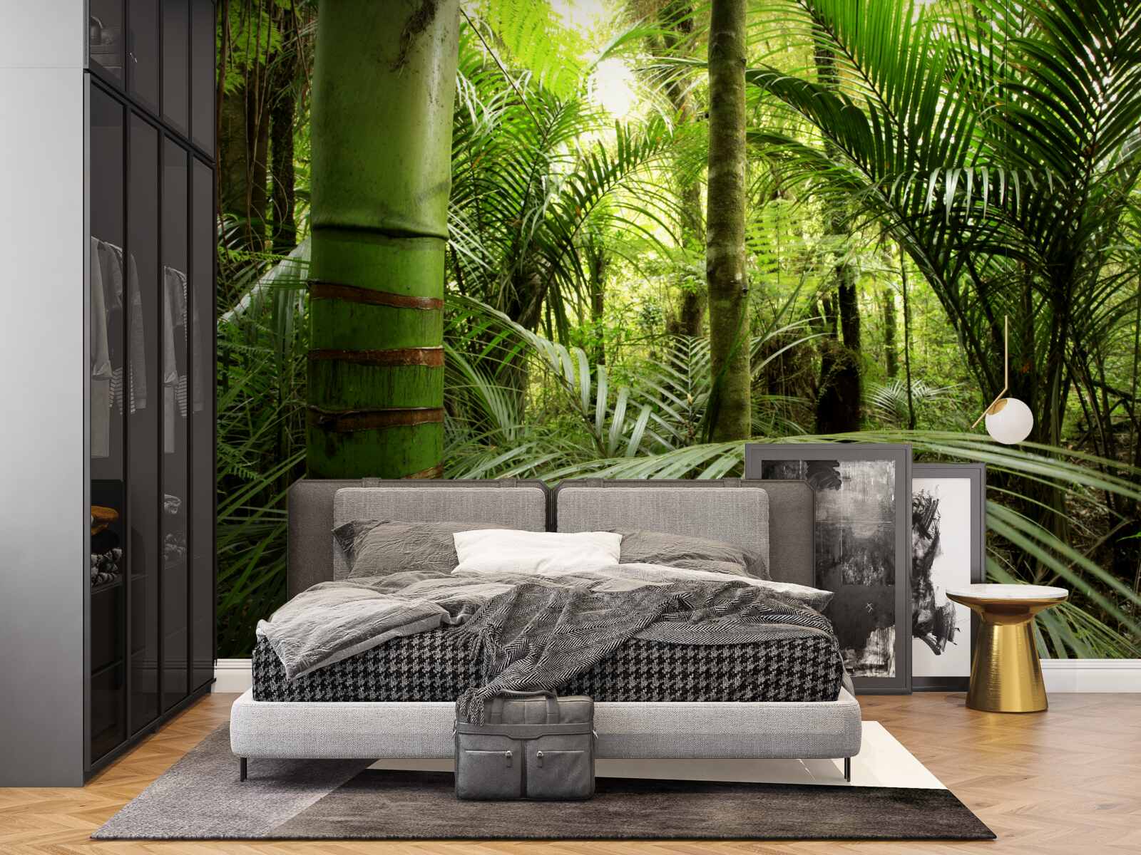 Fototapet plante mari într-un tufiș verde