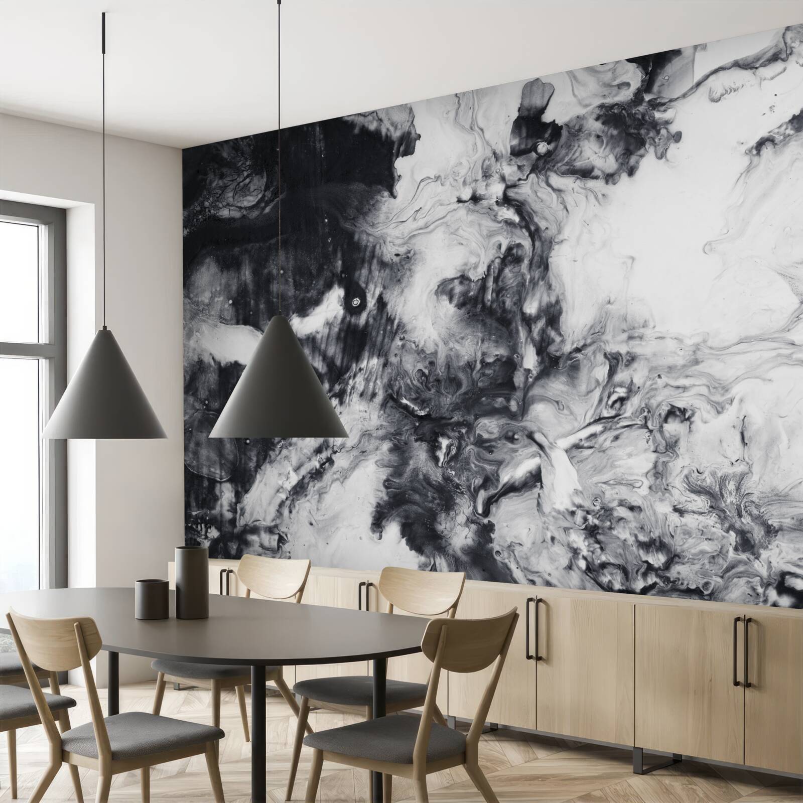 Fototapet nuanțe monocrome estompate