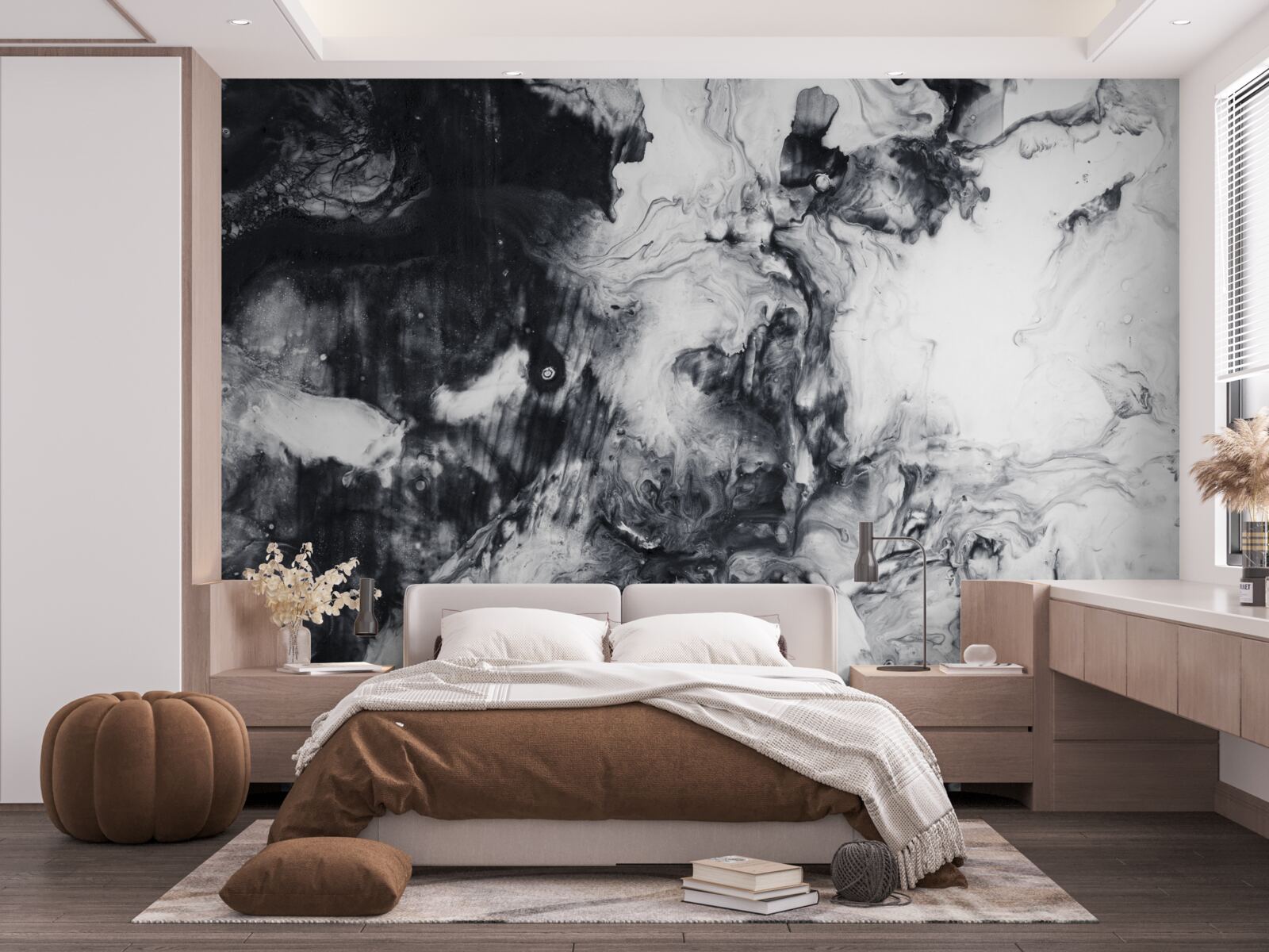 Fototapet nuanțe monocrome estompate