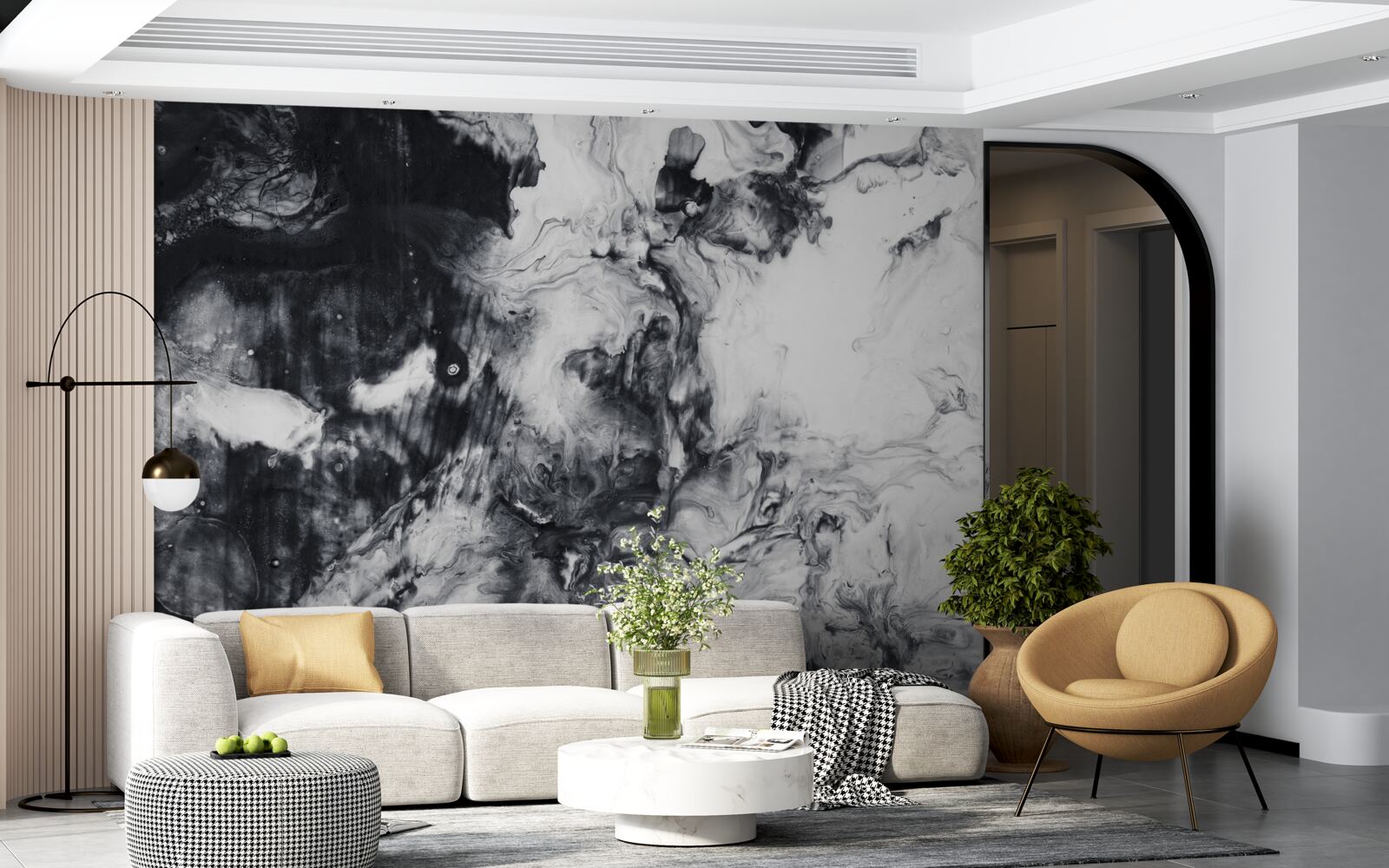 Fototapet nuanțe monocrome estompate