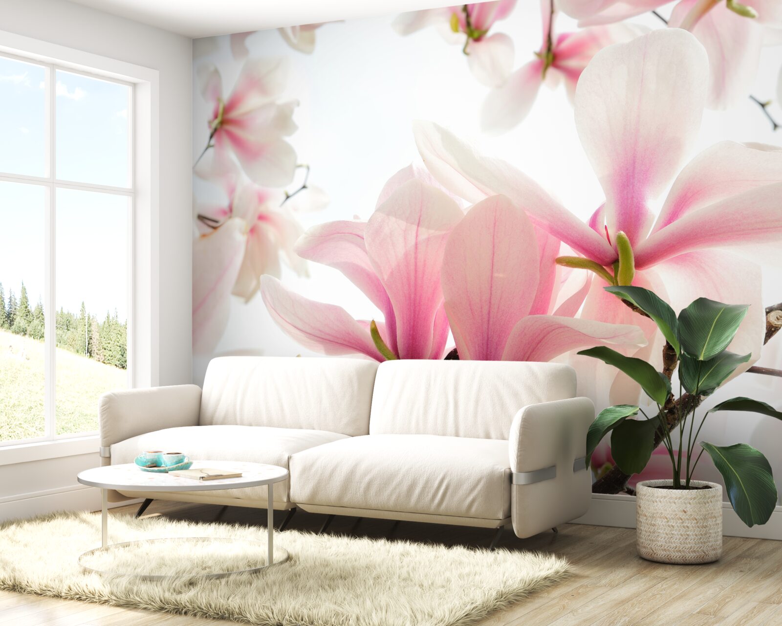 Fototapet magnolii în floare