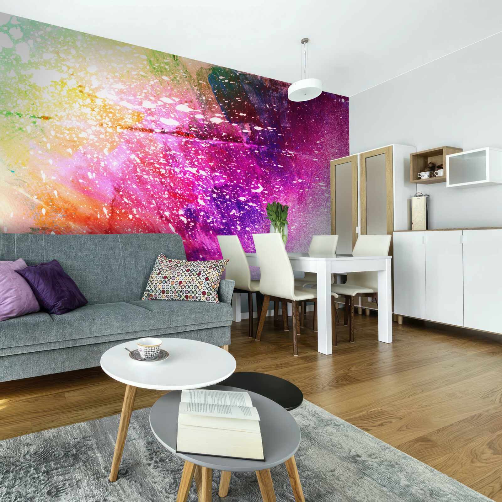 Fototapet fundal cu culori bogate și vii