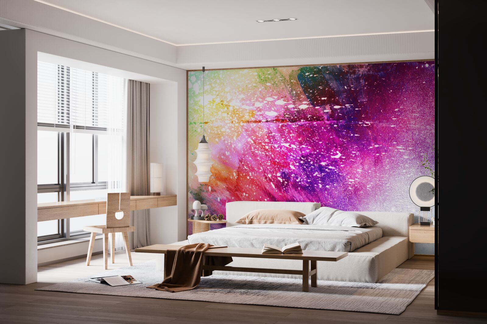 Fototapet fundal cu culori bogate și vii