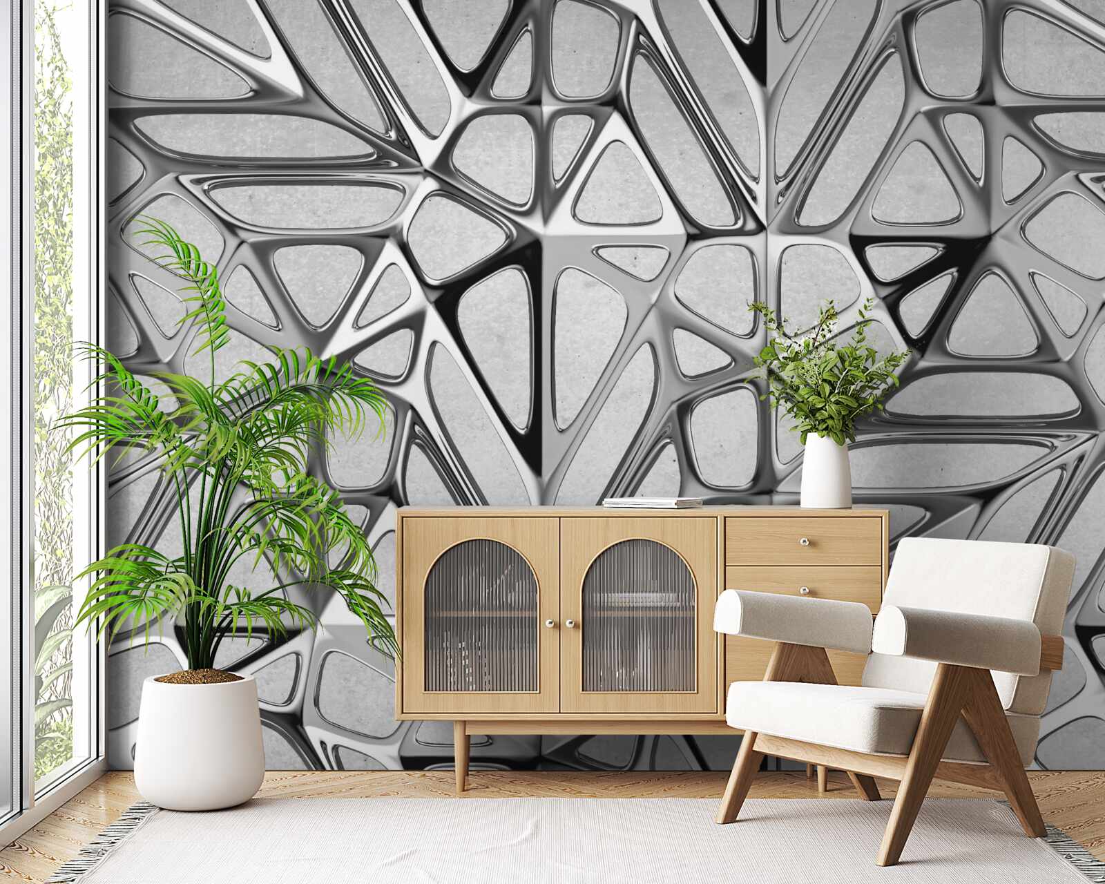 Fototapet metal gri abstract