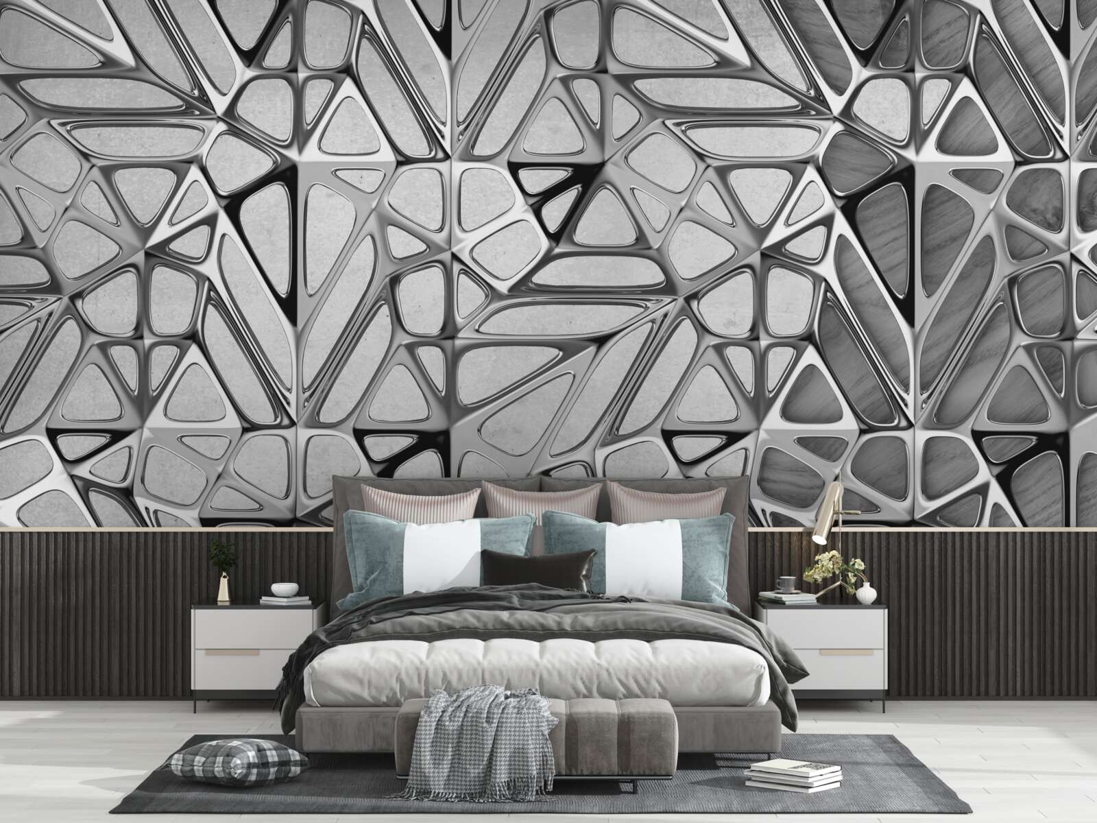 Fototapet metal gri abstract