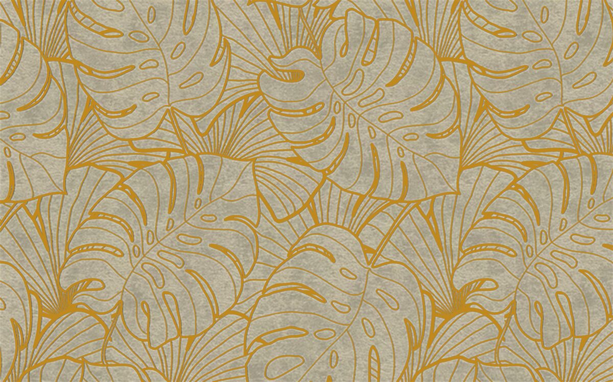 Fototapet contururi de frunze mari