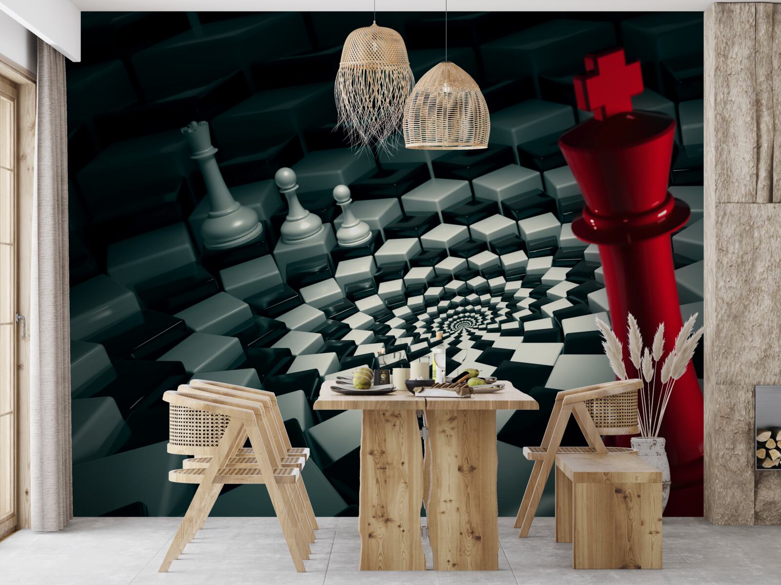 Fototapet piese mari de șah