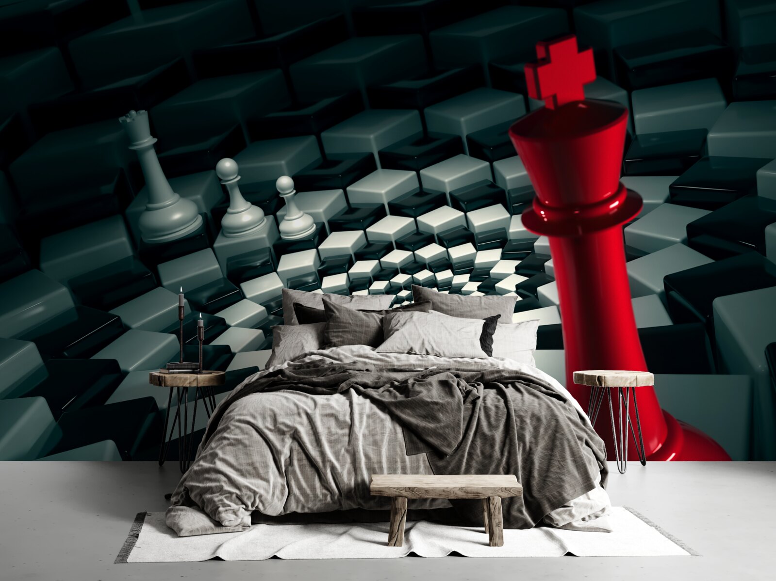 Fototapet piese mari de șah